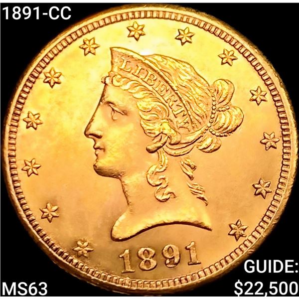 1891-CC $10 Gold Eagle