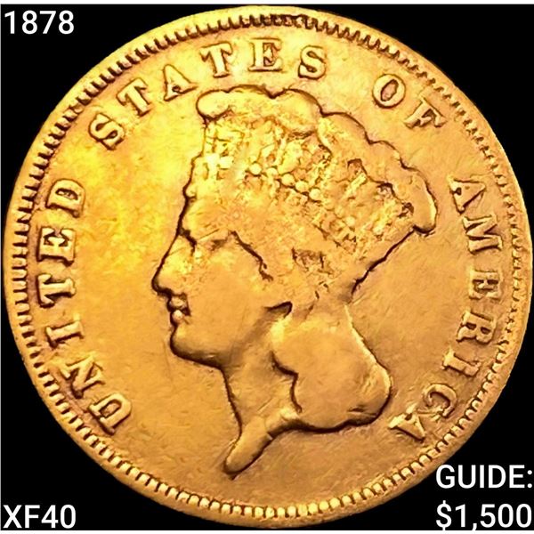 1878 $3 Gold Piece