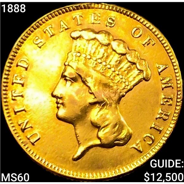1888 $3 Gold Piece