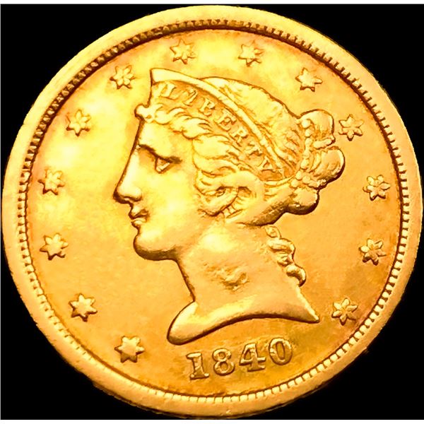 1840-C $5 Gold Half Eagle