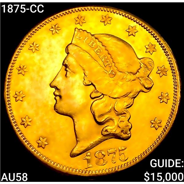 1875-CC $20 Gold Double Eagle CHOICE AU
