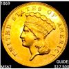 Image 1 : 1869 $3 Gold Piece UNCIRCULATED
