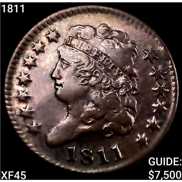 1811 Classic Head Half Cent NEARLY UNCIRCULATED