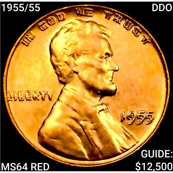 1955/55 DDO Wheat Cent CHOICE BU RD