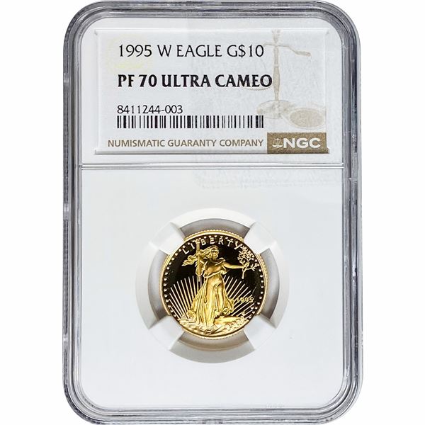 1995-W 1/4oz $10 Gold Eagle NGC PF70 Ultra Cameo
