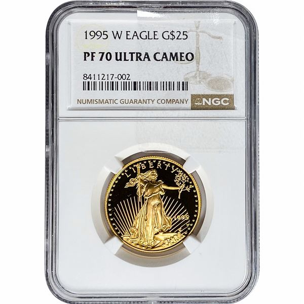 1995-W 1/2oz $25 Gold Eagle NGC PF70 Ultra Cameo