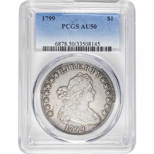 1799 Draped Bust Dollar PCGS AU50