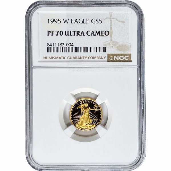 1995-W 1/10oz $5 Gold Eagle NGC PF70 Ultra Cameo