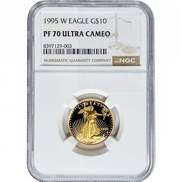 1995-W 1/4oz $10 Gold Eagle NGC PF70 Ultra Cameo