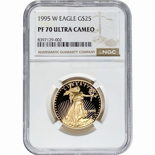 1995-W 1/2oz $25 Gold Eagle NGC PF70 Ultra Cameo