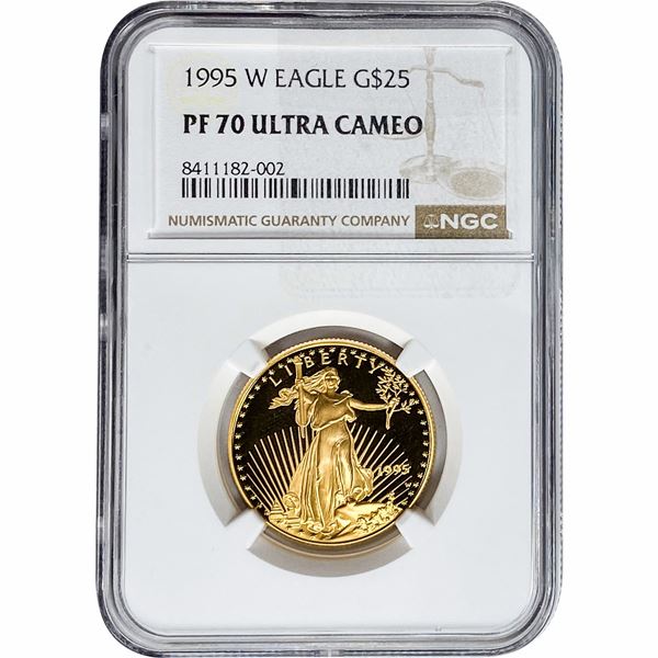 1995-W 1/2oz $25 Gold Eagle NGC PF70 Ultra Cameo