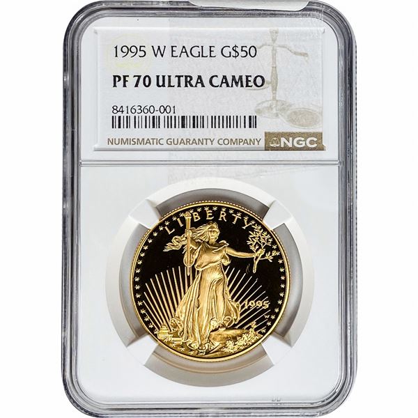 1995-W 1oz $50 Gold Eagle NGC PF70 Ultra Cameo