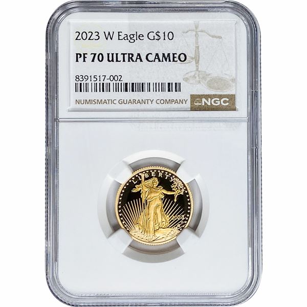2023-W 1/4oz $10 Gold Eagle NGC PF70 Ultra Cameo
