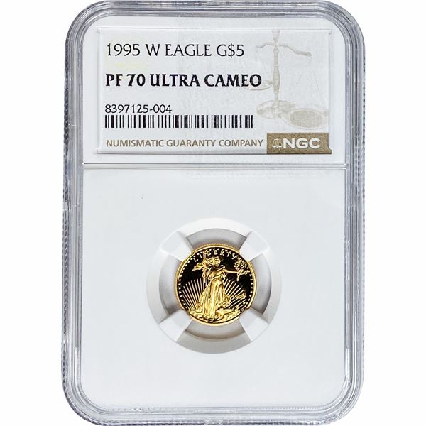 1995-W 1/10oz $10 Gold Eagle NGC PF70 Ultra Cameo