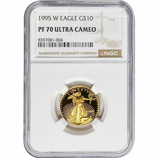 1995-W Gold Eagle $10 1/4 oz NGC PF70 Ultra Cameo