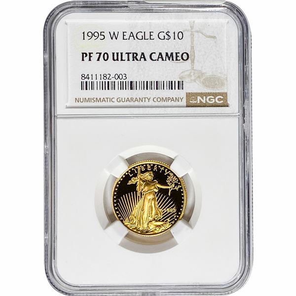1995-W Gold Eagle $10 1/4 oz NGC PF70 Ultra Cameo