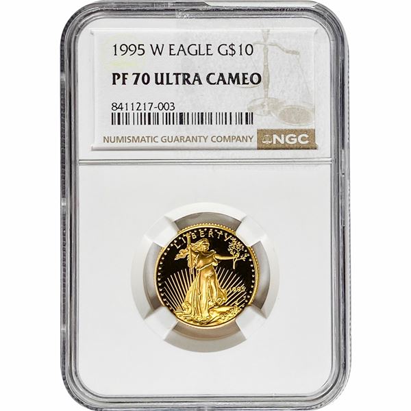 1995-W Gold Eagle $10 1/4 oz NGC PF70 Ultra Cameo