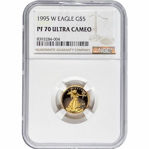 1995-W Gold Eagle $5 1/10 oz NGC PF70 Ultra Cameo