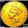 Image 1 : 1855 $3 Gold Piece CHOICE AU