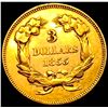 Image 2 : 1855 $3 Gold Piece CHOICE AU