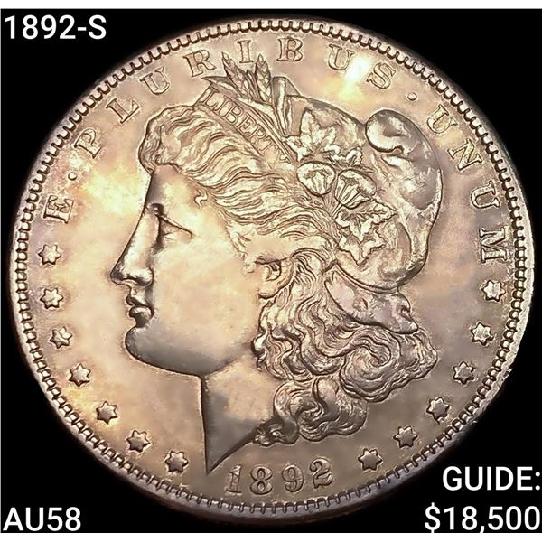 1892-S Morgan Silver Dollar CHOICE AU