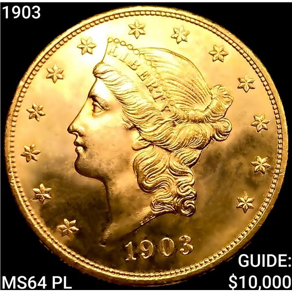 1903 $20 Gold Double Eagle CHOICE BU PL