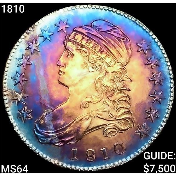 1810 Capped Bust Half Dollar CHOICE BU
