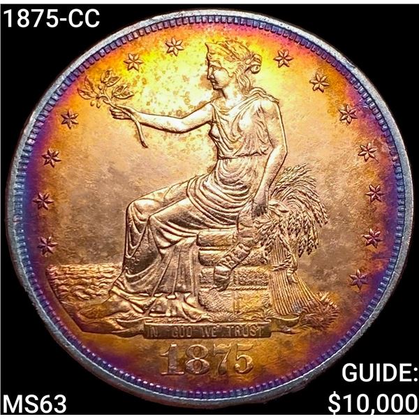 1875-CC Silver Trade Dollar CHOICE BU