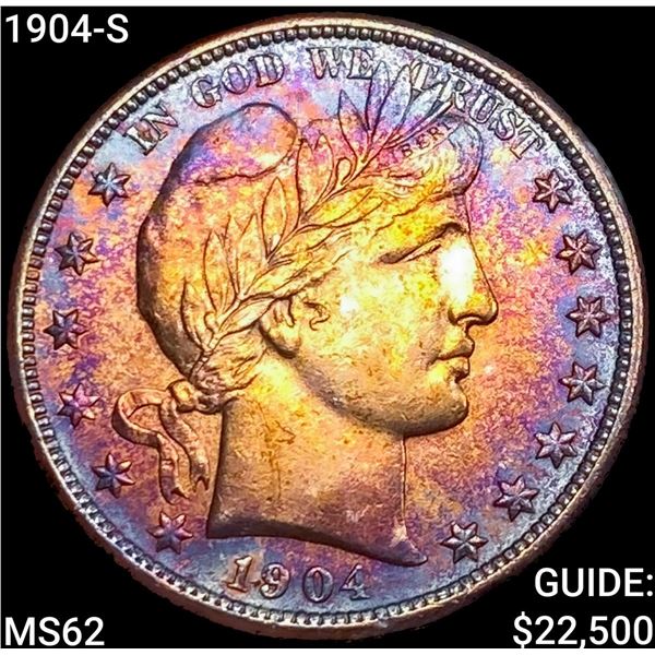 1904-S Barber Half Dollar UNCIRCULATED