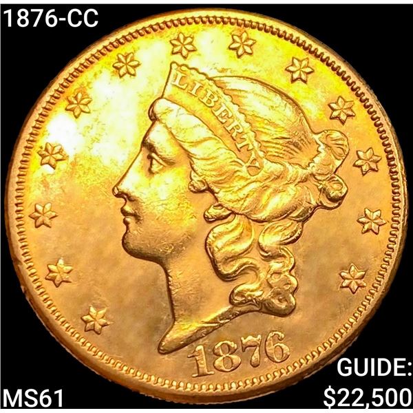 1876-CC $20 Gold Double Eagle UNCIRCULATED