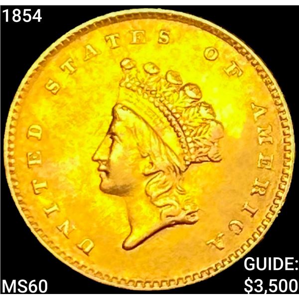 1854 Rare Gold Dollar