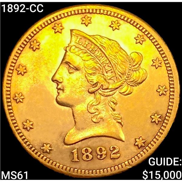 1892-CC $10 Gold Eagle