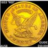 Image 1 : 1853 ''900'' US Assay $20 California Gold CHOICE AU