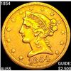 Image 1 : 1854 $5 Gold Half Eagle HIGH GRADE