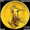 1907 High Relief $20 Gold Double Eagle CHOICE BU