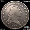 1795 2 Leaves Flowing Hair Dollar ABOUT UNCIRCULATED