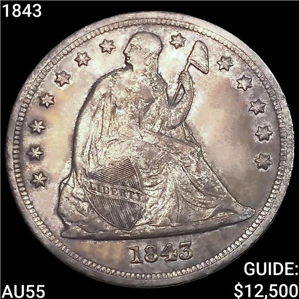 1843 Seated Liberty Dollar HIGH GRADE