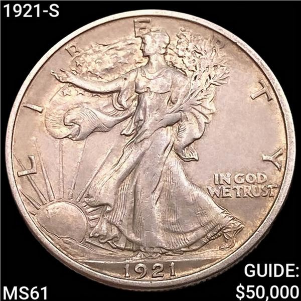 1921-S Walking Liberty Half Dollar UNCIRCULATED
