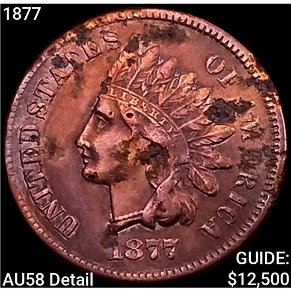 1877 Indian Head Cent CHOICE AU