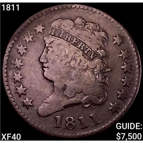 1811 Classic Head Half Cent NEARLY UNCIRCULATED