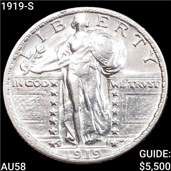 1919-S Standing Liberty Quarter CHOICE AU