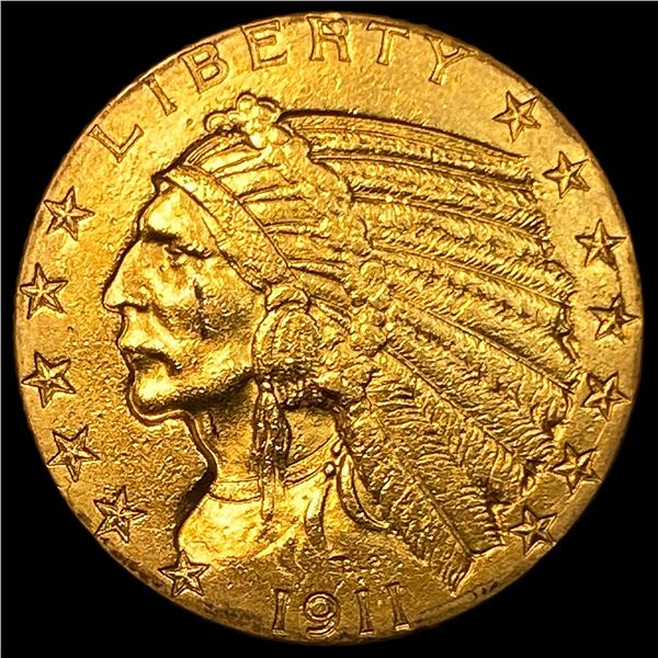 1911 Indian Head Gold Half Eagle $5 CLOSELY UNCIRCULATED