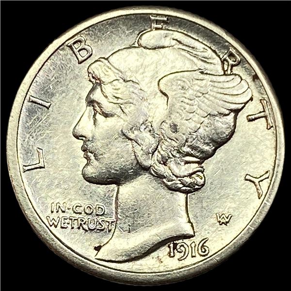 1916 Mercury Dime CLOSELY UNCIRCULATED