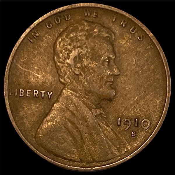 1910-S Lincoln Wheat Cent NEARLY UNCIRCULATED