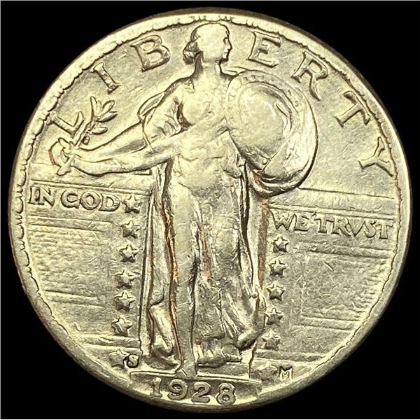 1928-S Silver Standing Liberty Quarter NEARLY UNCIRCULATED