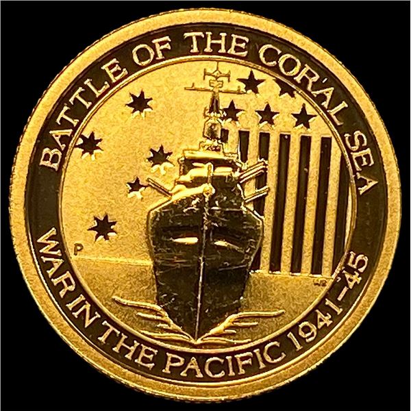 2014-P Australia 1/10 oz Gold $15 Battle of Coral Sea CHOICE PROOF