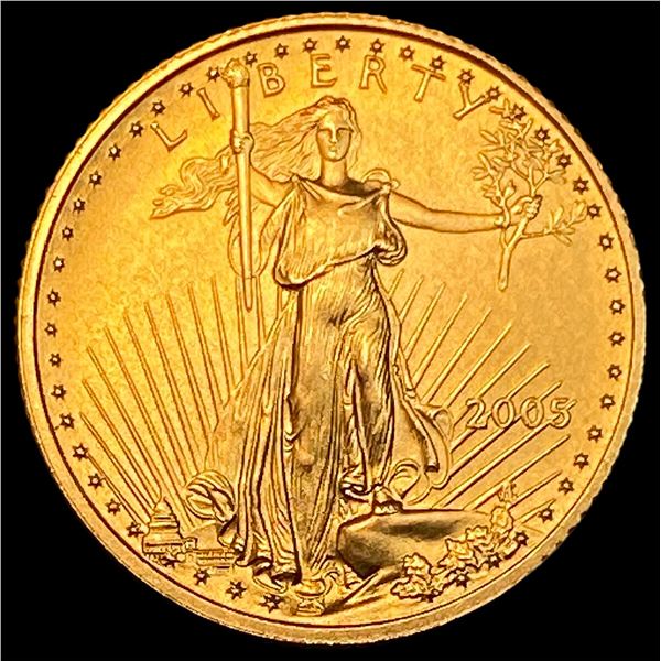 2005 1/10 oz Gold American Eagle $5 SUPERB GEM BU