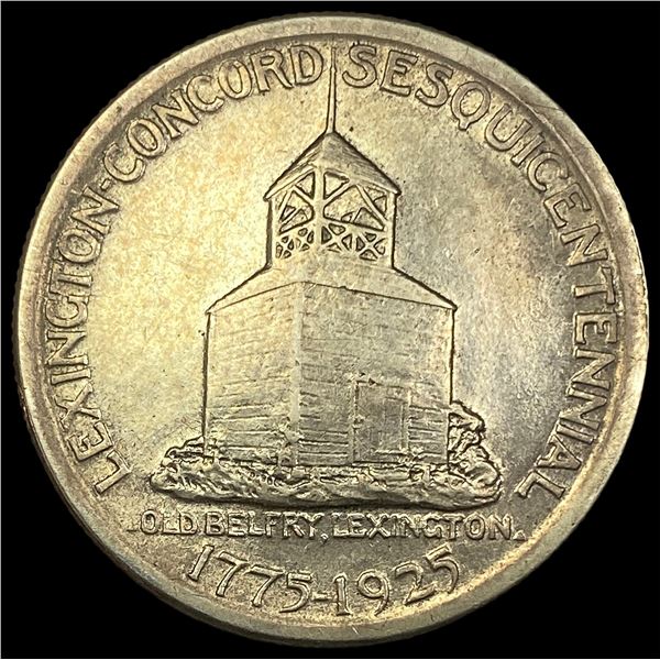 1925 Silver Lexington-Concord Half Dollar CLOSELY UNCIRCULATED