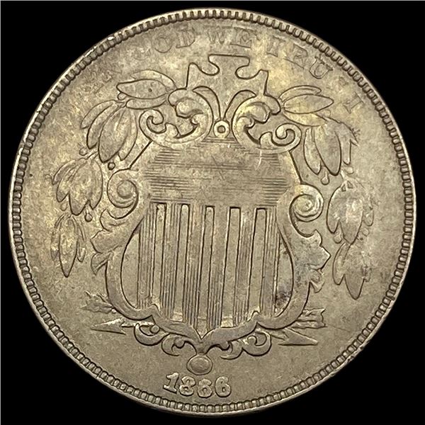 1886 Shield Nickel NEARLY UNCIRCULATED