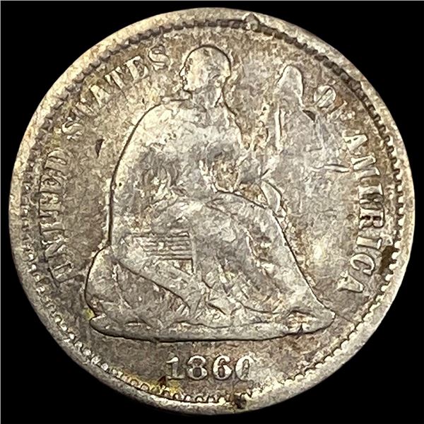 1860-O Silver Half Dime LIGHTLY CIRCULATED